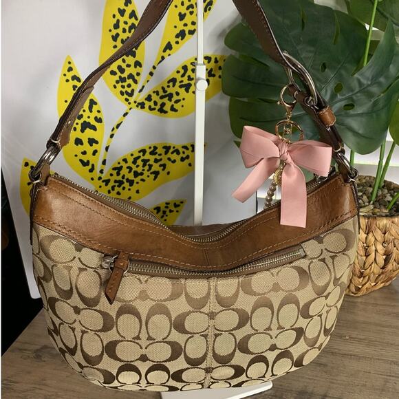 COACH y2k Brown Signature Canvas Hobo Soho Shoulder Bag - Picture 2 of 8